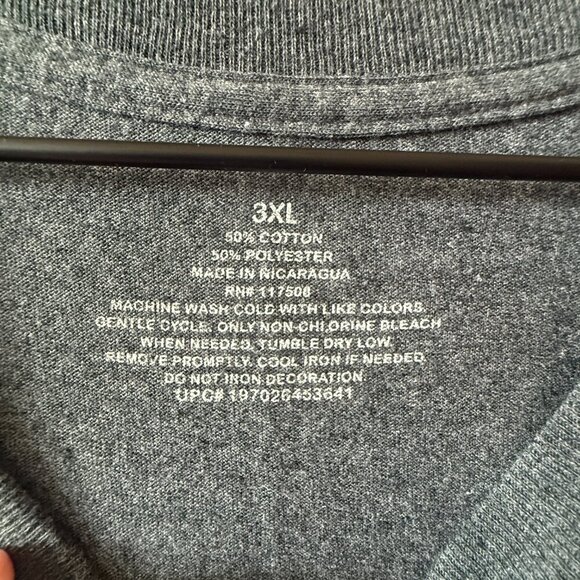 Men's Big & Tall 3XL Games Calling Graphic Tee with Short Sleeves Charcoal - Picture 6 of 6